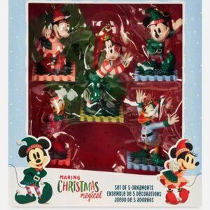 Disney Parks Making Christmas Magical Sketchbook Ornaments 2024 Set of 5 NEW